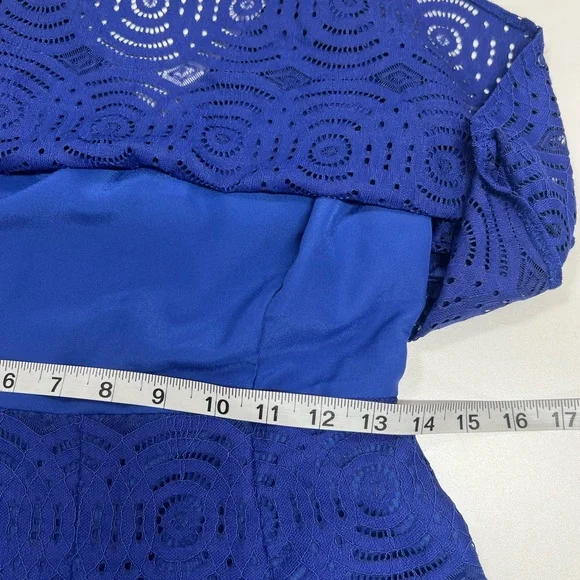 Lilly Pulitzer CAlA Romper Mystical Knotty Lace Blue Size 2 - Picture 8 of 13